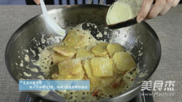 Baked Potato Chips with Salted Egg Yolk recipe