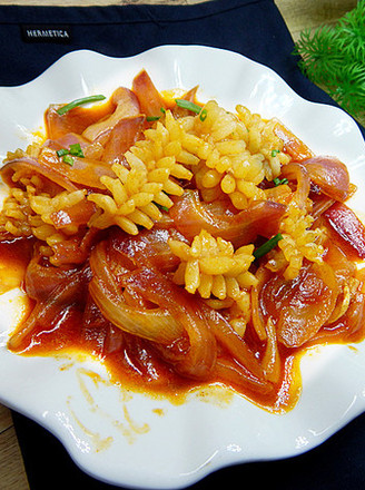 Stir-fried Squid Flower with Sweet Chili Sauce recipe