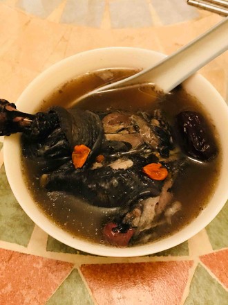 Homemade Black Chicken Soup