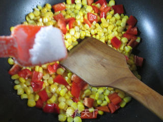 Stir-fried Corn Kernels with Red Pepper recipe