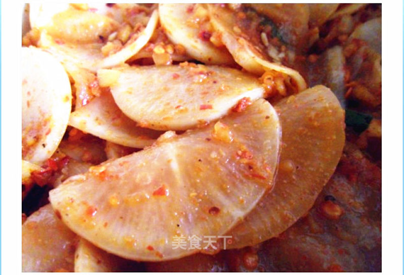 Korean Kimchi Hot and Sour Pickled Radish recipe