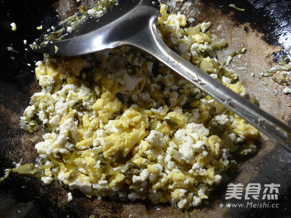 Fried Lao Tofu with Pickled Vegetables and Eggs recipe