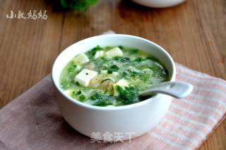 Shepherd's Purse Shrimp Tofu Soup recipe