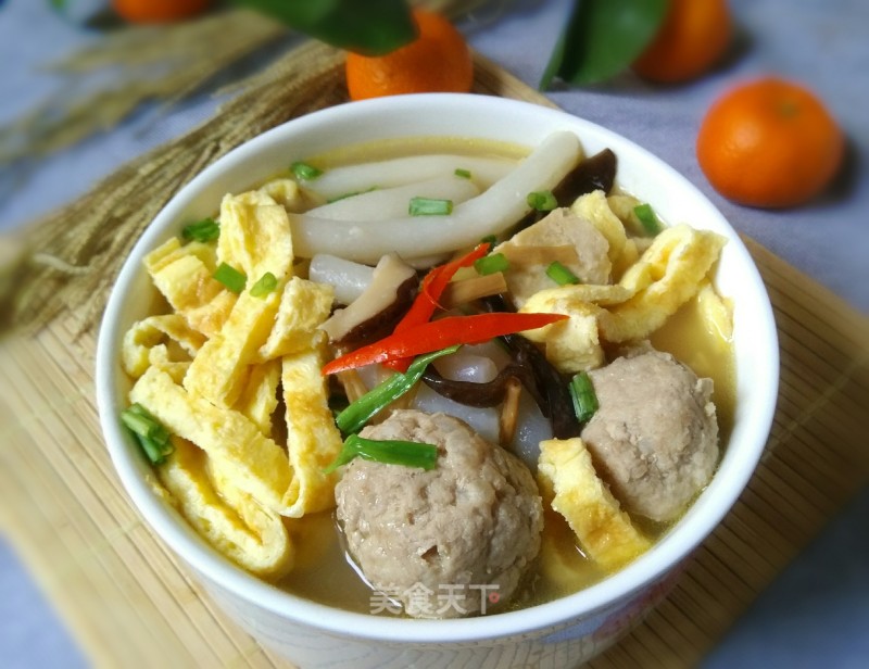 Meatball Soup Rice Cake recipe
