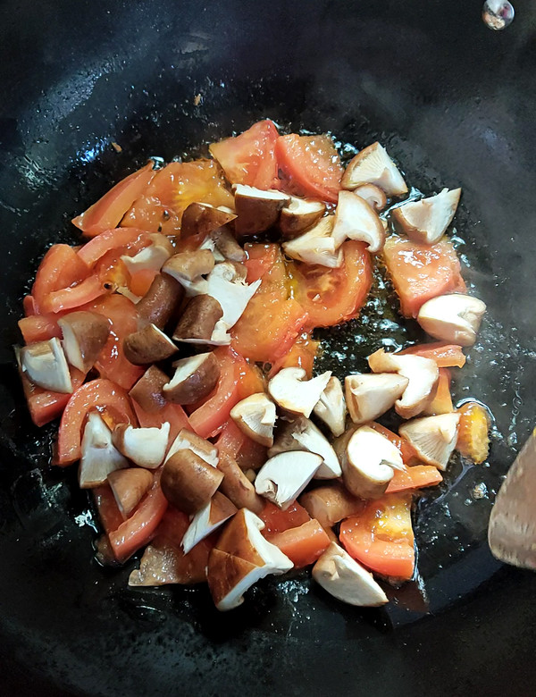 Tofu with Tomato and Shiitake Mushroom recipe