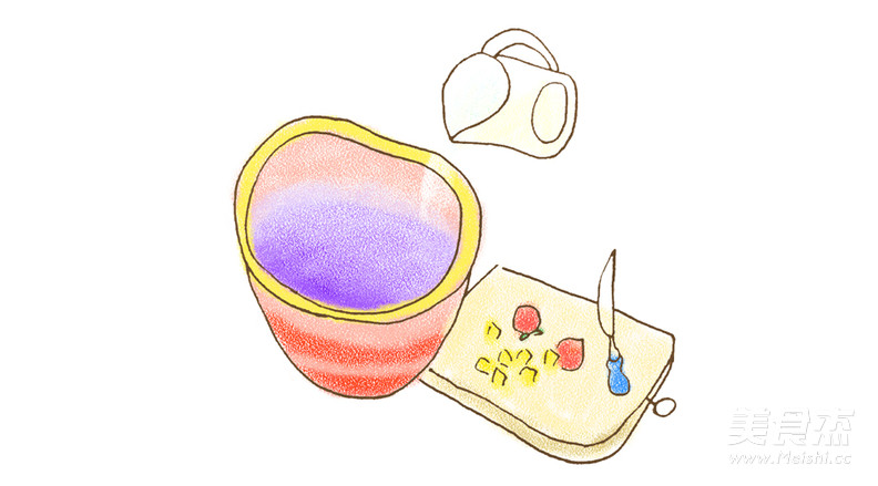 [hand-painted Recipe] Coconut-flavored Fruit Porridge is Refreshing and Nutritious recipe