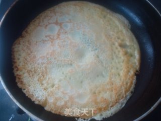 Breakfast Egg Pancakes with Leek recipe