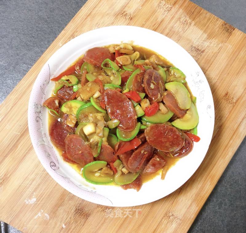 Zucchini Fried Sausage recipe
