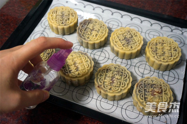 Mooncakes with Egg Yolk and Red Bean Paste recipe