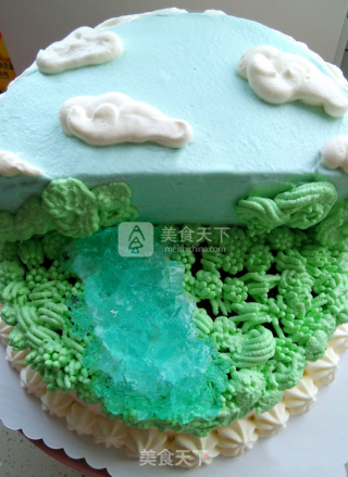 #aca烤明星大赛#jurassic Park Dinosaur Birthday Cake recipe