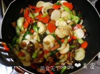 【zhejiang Cuisine】five-color Fried Rice Cake recipe