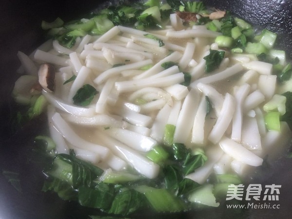 Stir-fried Rice Cake with Shengzhou Soup recipe