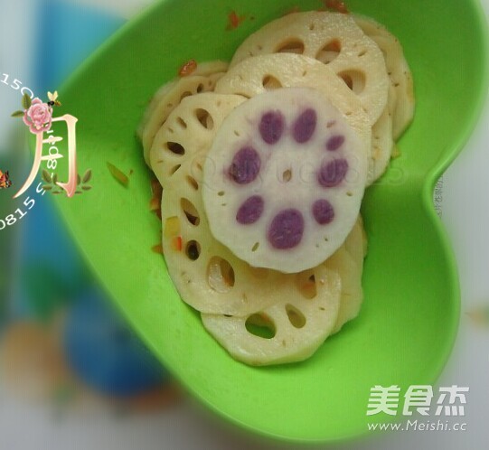 Sliced Lotus Root Mixed with Mustard recipe