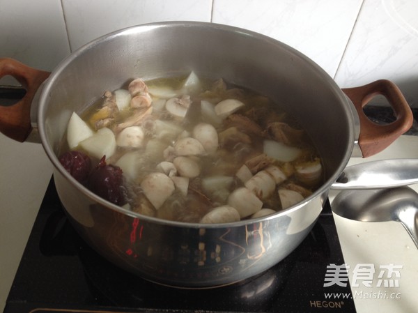 Mushroom and White Radish Chicken Soup recipe