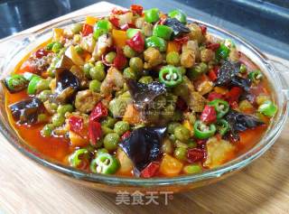 【peas Diced Pork】 recipe