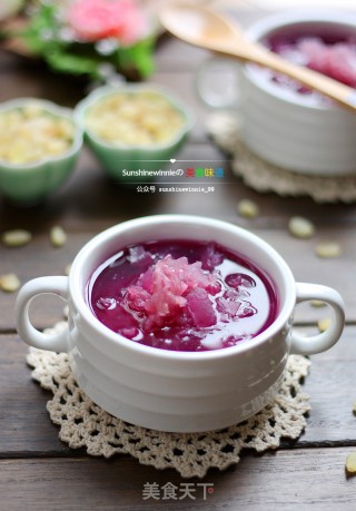 Always Beautiful--saponified Rice, Purple Sweet Potato and White Fungus Soup recipe