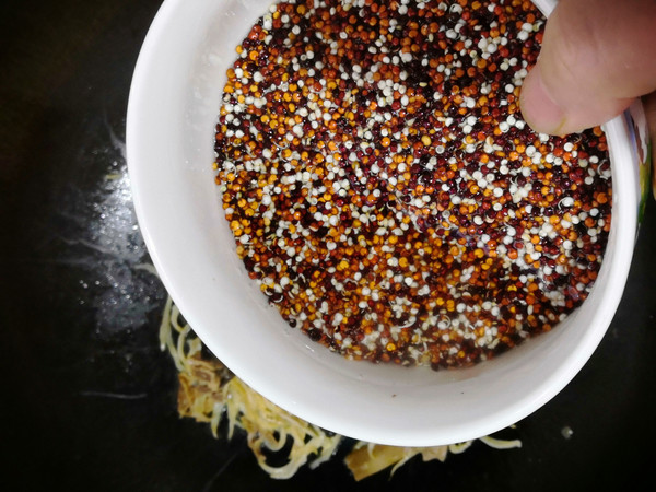 Whitebait Tricolor Quinoa Rice recipe