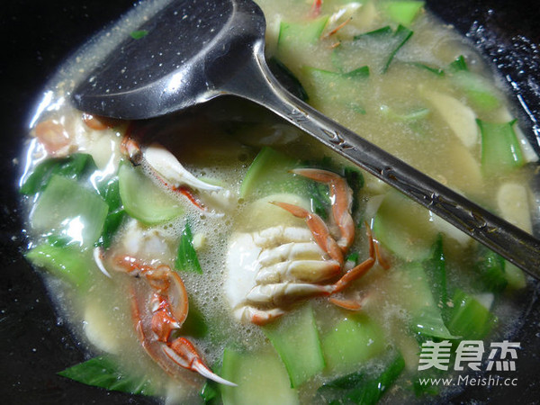 Rice White, Green Cabbage and Crab Soup recipe