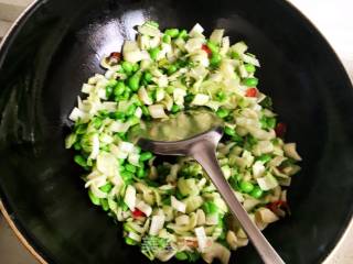 Stir-fried Edamame with Pickled Cauliflower recipe