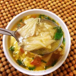 Hericium and Egg Soup recipe