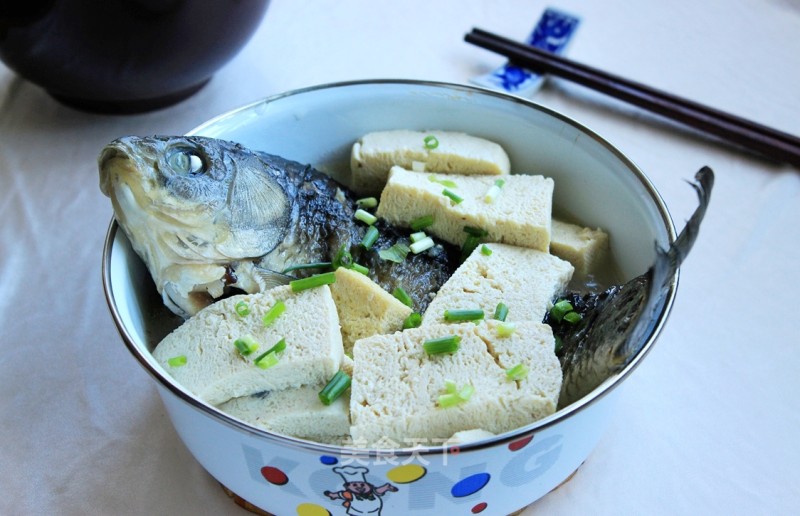 #锅菜#frozen Tofu Stewed Crucian recipe
