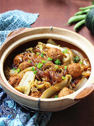 Stewed Vermicelli with Cabbage Balls
