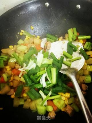 Diced Meat with Vegetables recipe