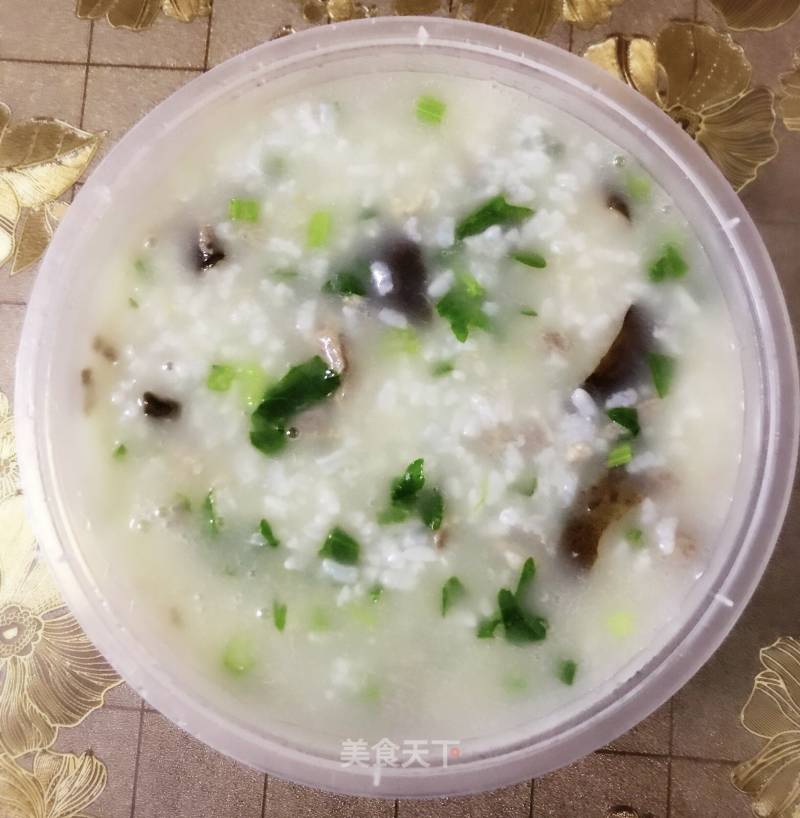 Lean Meat and Mushroom Congee recipe