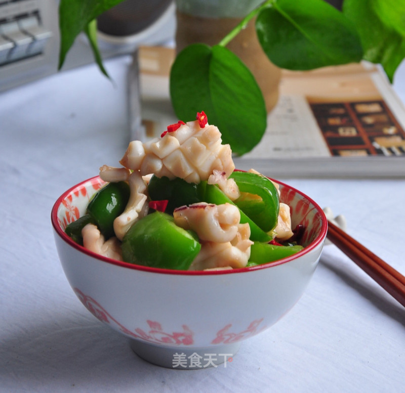 Fried Squid with Bell Pepper recipe