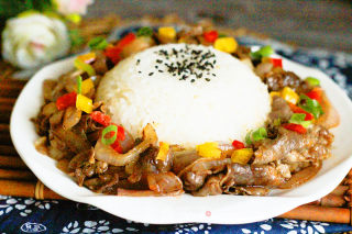 Bell Pepper Beef Rice Bowl recipe