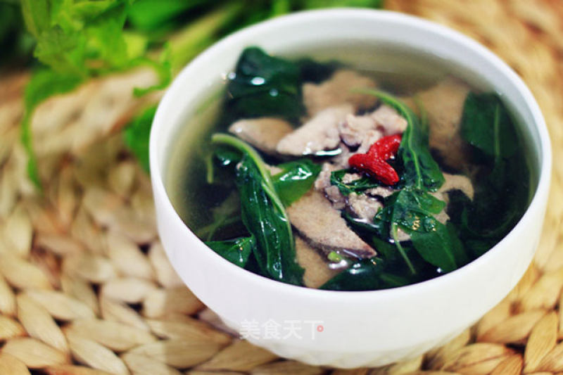 Wolfberry Leaf Pork Liver Lean Pork Soup recipe