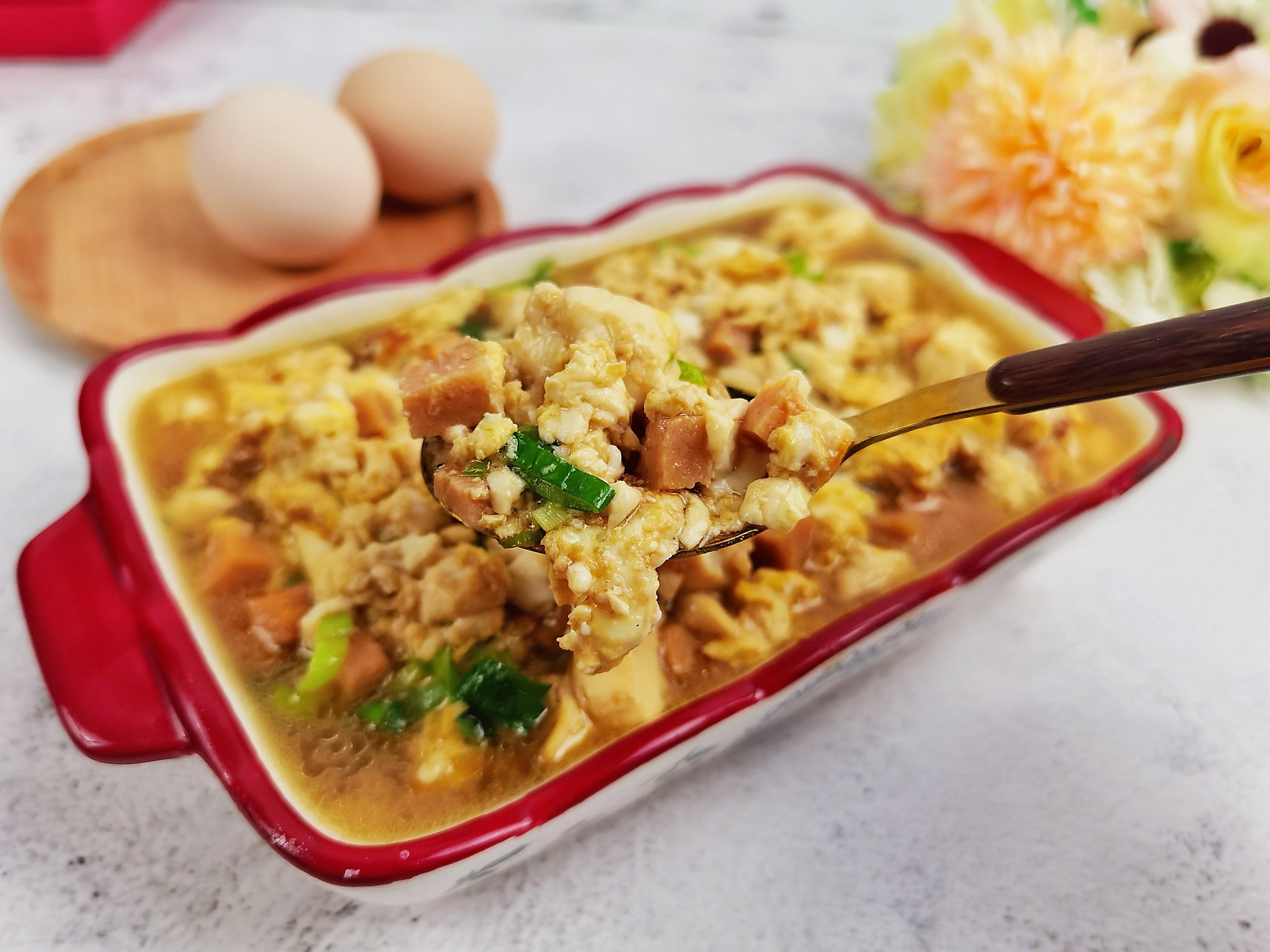 The Fairy Way to Eat Tofu and Eggs-tofu Hugs Eggs, A Tender Bite recipe