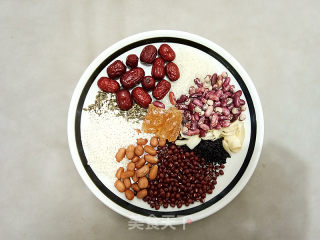 Porridge with Red Dates and Peanuts recipe