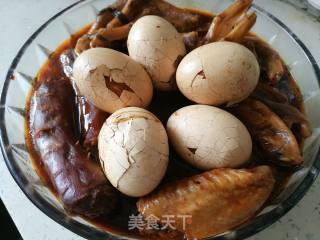 Braised Duck Neck, Duck Feet, Chicken Wings and Marinated Egg recipe