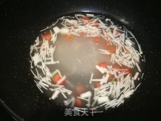 Enoki Mushroom and Mustard Egg Drop Soup recipe