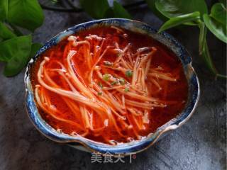 Enoki Mushroom in Tomato Sauce recipe