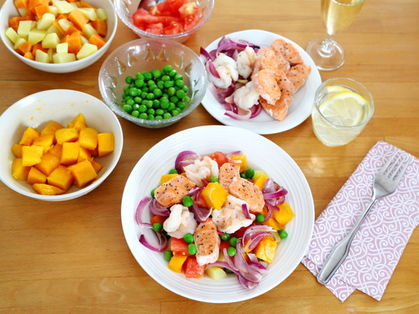 Salmon and Shrimp Salad recipe