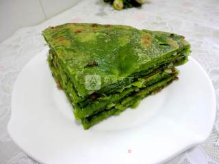 Spinach Sauce and Chopped Green Onion Cake recipe