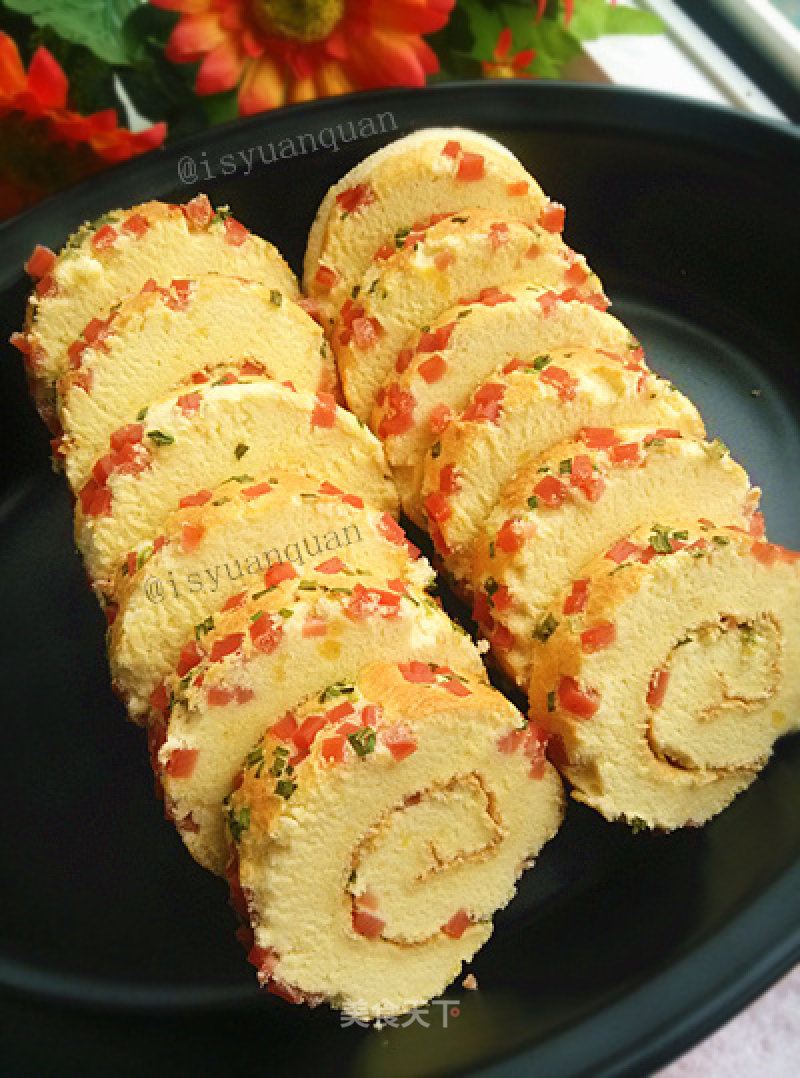 Scallion Ham Cake Roll recipe