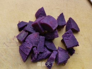 Fruit Oatmeal Purple Sweet Potato Yogurt recipe