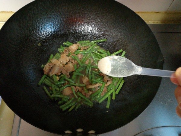 Stir-fried Long Beans with Twice Cooked Pork recipe