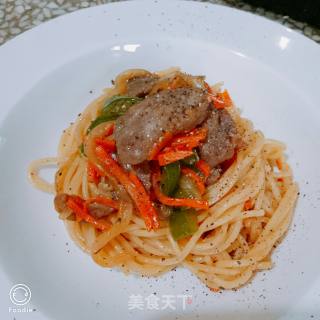 Black Pepper Steak Pasta recipe