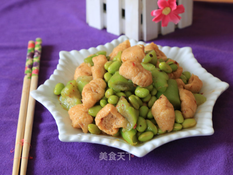 Loofah Burnt Edamame Oil Tofu recipe