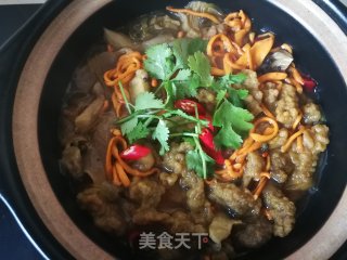 Stewed Pork with Cordyceps Flower and Pleurotus Ostreatus recipe