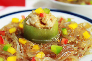 Colorful Vegetable Minced Meat Loofah Cup recipe