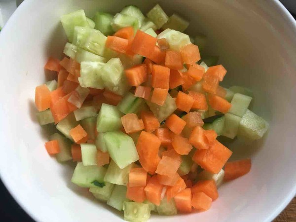 Fried Rice with Cucumber and Bacon recipe