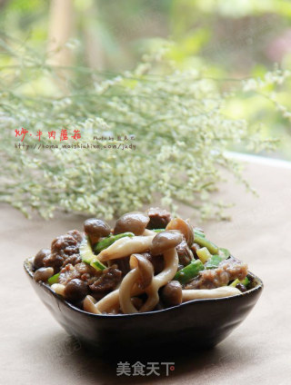 Stir-fried Beef with Fresh Mushrooms recipe