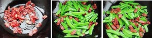 Stir-fried Snow Peas with Sausage recipe