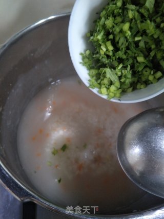 Congee with Scallops and Vegetables recipe
