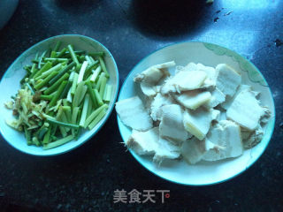 Stir-fried Pork Belly with Garlic Moss recipe